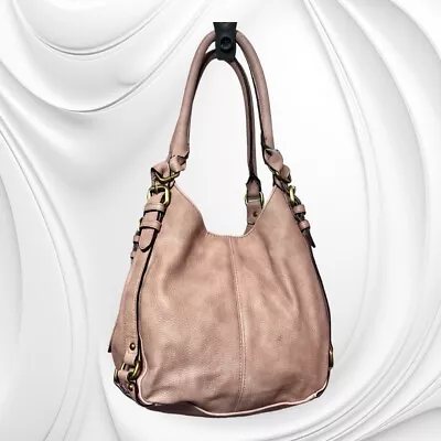 Merona Pink Hobo Satchel Handbag Faux Leather Shoulder Bag • $20