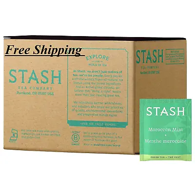 Stash Tea Moroccan Mint Green Tea Box Of 100 Tea Bags Packaging May Vary • $28.65