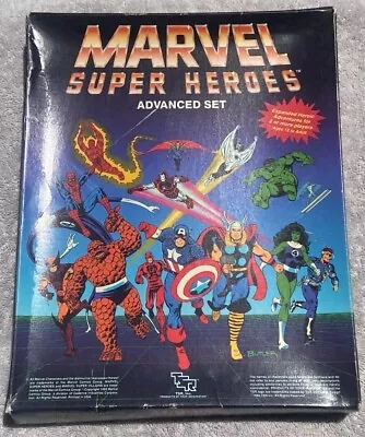 Marvel Super Heroes Advanced Set (1986) TSR Uncut Sheets With Map ~ Very Nice • $100