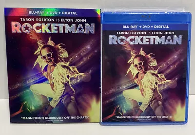 NEW Rocketman Blu-ray/DVD/Digital 2019 Biography Movie W/ Slipcover Elton John • $11.99