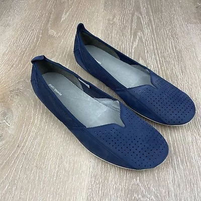 Patagonia Maha Ballet Perf Flat Slip-On Leather Breathe Shoes Blue Women's 9 • $39.97