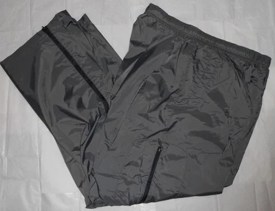 $21.50 • Buy Men's Nike Nylon Wind Track Athletic Warm Up Pants XXL Gray Windbreaker Shiny