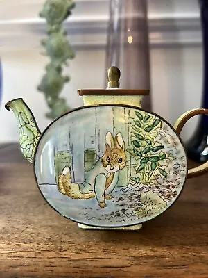 Charlotte DeVita Under The Gate Enameled Teapot Tales Peter Rabbit Trade + Aid • $35