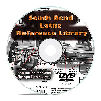 South Bend Lathe Reference Library Parts List Learn How To Run A Lathe DVD V26 • £8