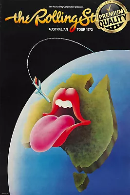 THE ROLLING STONES - AUSTRALIA WALL ART POSTER PRINT SIZES A260x90 Or 90x135cm • $13.95