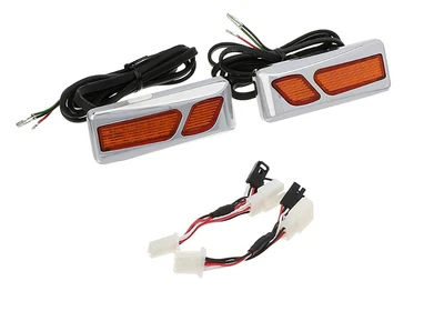 $63.89 • Buy Kuryakyn LED Front Reflector Conversion Kit Chrome W/Amber Lens (7455)