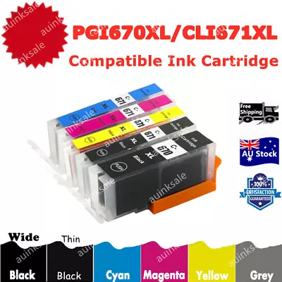 Varied Ink Cartridge PGI670 CLI671 PGI-670 CLI-671 Canon TS5060 TS6060 MG6860 • $4