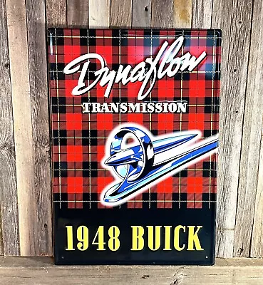 Dynaflow Transmission Buick Large 18  Embossed Metal Steel Sign Vintage Garage • $52.95