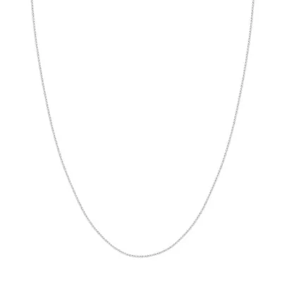 1.05mm Round Wheat Chain Necklace Real 10k White Gold • $115.49