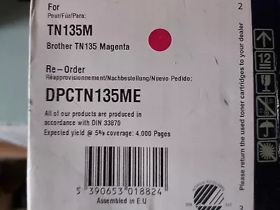 £3.49 • Buy Compatible With Brother TN-135 M 135M Magenta Toner HL-4040cn 4050 4070 DCP9040