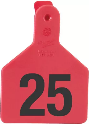 Z Tags Calf Ear Tags Red Numbered 1-25 • $35.98