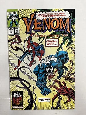 Venom Lethal Protector #5 VF/NM 1st App Phage Lasher Riot & Agony Marvel Comi... • $13.50