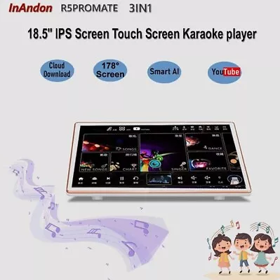 CA-InAndon R5PROMAX 18.5'' Karaoke Player3IN1 1TB HDDAndroid102.4/5.0 WiFi • $499.72