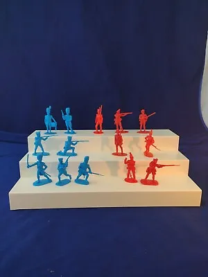 Marx Revolutionary War Red & Blue Playset Figures X14 • $29.99
