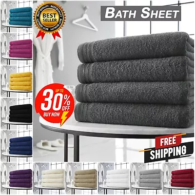 Egyptian Cotton Bath Sheet Extra Large Sheets Soft 500 GSM Hotel Quality Towel • £7.99