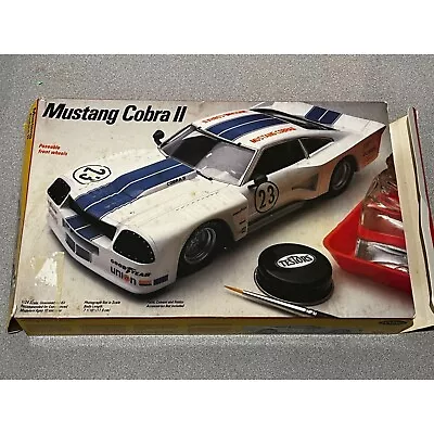 Vintage 1986 Testors Mustang Cobra II 2 Model Kit  1/24 Niob Rare! • $34.99