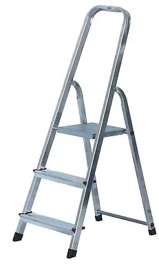 Aluminium Folding Platform Step Ladders In 34567 & 8 Treads Anti-Slip • £59.25