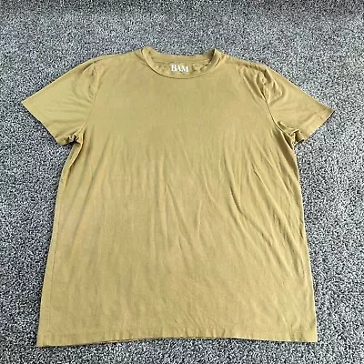 BAM Bamboo Clothing Shirt Mens Large Yellow Short Sleeve UK Brand • $32.88