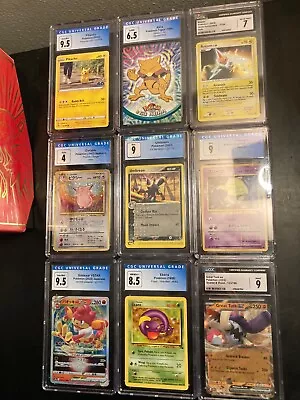 Pokemon CGC Graded Slab Card Lot Vintage Holo Ultra Rare 9 Slabs Umbreon Pikachu • $109.49