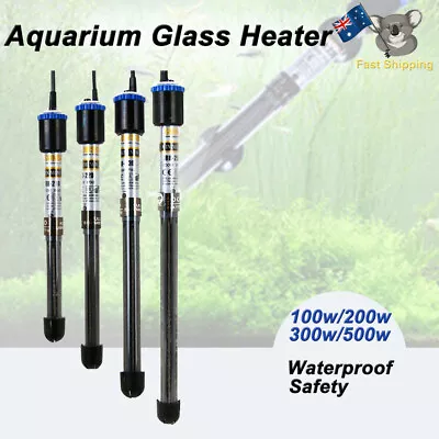 100W-500W Aquarium Submersible Fish Tank Heater Auto Water Thermostat AU • $16.95