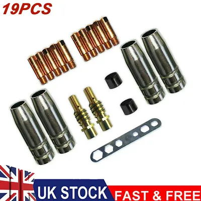 £7.59 • Buy 19PCS M6 Torch Welder Contact Tips Holder Gas Nozzle For Welding MIG/MAG MB-15AK