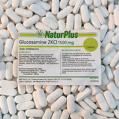 £8.49 • Buy Glucosamine Sulphate 1500mg 90 Tablets 2KCL - Free Delivery - NaturPlus