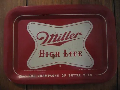 You've Gotta Tray To Win! Older Miller High Life Beer Tip Tray - Red 4.5  X 6.5  • $10