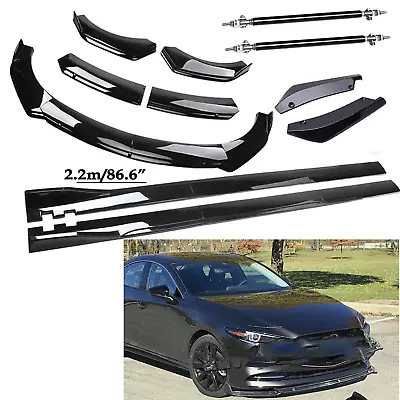 For Mazda Speed 3 6 RX CX Front Bumper Spoiler Body Kit / Side Skirt/Strut Rods • $99.99