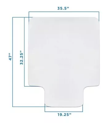 Desk Chair Mat For Hardwood Floor Rectangular. Mount-It! 35.5  X 47  Clear Vinyl • $24.95