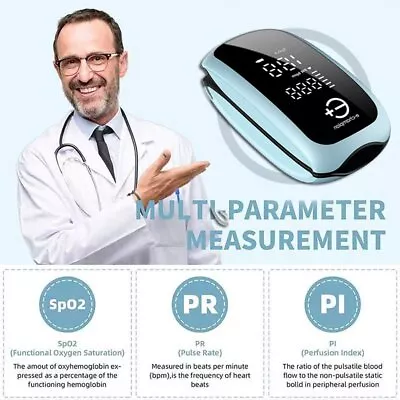 Rechargeable Fingertip Pulse Oximeter Blood Oxygen Saturation Monitor Heart Rate • $23.65