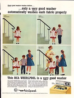 Vintage Print Ad -1963 For RCA Whirlpool Washer And Nickel Pans • $14