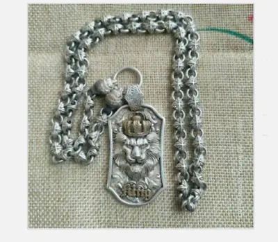 Rare Chinese Miao Tibetan Silver Handmade Necklace Jewelry Noble Gift • $20.99