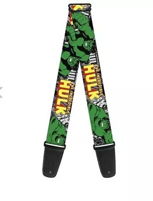 Marvel Incredible Hulk Action Poses Stacked Guitar Strap New • $18.99