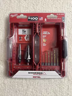 Milwaukee Shockwave Impact Step & Drill Bit Set 8 Pcs. 48-89-9252 (A8) • $49.99