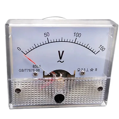 US Stock Analog Voltmeter Panel Pointer Volt Voltage Meter Gauge 85L1 AC 0-150V • $13.03