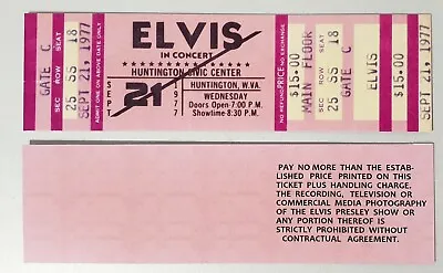 ELVIS PRESLEY The King MUSIC ARTIST Reproduction CONCERT TICKETS Individual Sale • $6.99