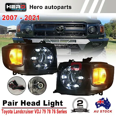 Head Light Led For Toyota Landcruiser Vdj 79 78 76 Series 2007-2021 DRL Angeleye • $560