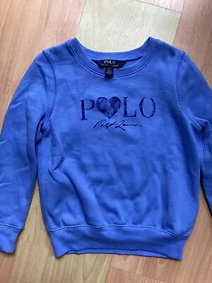£3.99 • Buy Polo Ralph Lauren Girls Blue Sweatshirt Size 5 Years