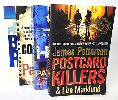$33 • Buy 4 X James Patterson Large Paperback Books Random Collection Crime Bundle Lot
