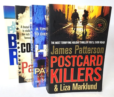 $33 • Buy 4 X James Patterson Large Paperback Books Random Collection Crime Bundle Lot