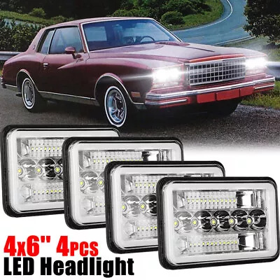 4PCS 4X6'' Inch LED Headlights Hi/Lo DRL For Pontiac Trans Am 98-02 Projector US • $54.99