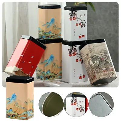 Chinese Tea Tin Canisters Jar Can Tinplate Tea Sealed Portable Tea Box Packaging • $8.45