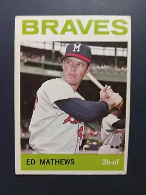 1964 Topps #35 Ed Mathews HOF VG • $5.99