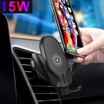 Wireless Car Charger Mount Holder 15W Quick Qi Gravity Fast Charging For IPhone  • $19.99