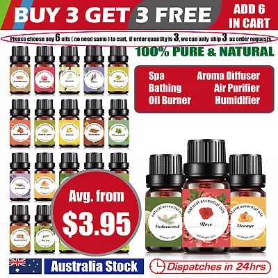 $8.55 • Buy 10ml Essential Oil 100% Pure & Natural Aromatherapy Diffuser Fragrance Aroma AU