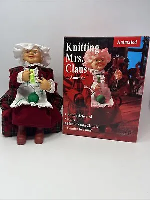 Gemmy 1994 Mrs Claus Animated In Armchair Hums Santa Coming READ DOES NOT MOVE • $9.40