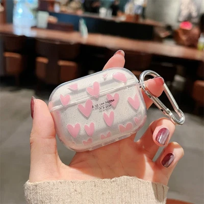 $7.35 • Buy Cover Earphone Accessories Pink Love Earphone Casefor Apple Airpod Pro