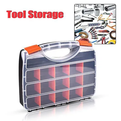 Portable Hardware Tool Parts Screws Components Storage Organizer Case Box • $19.99