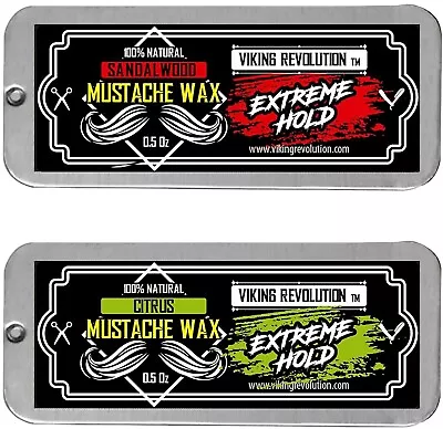 2 Pack Mustache Wax - Extreme Hold Beard & Moustache Wax For Men - Strong Hold.. • $9.99