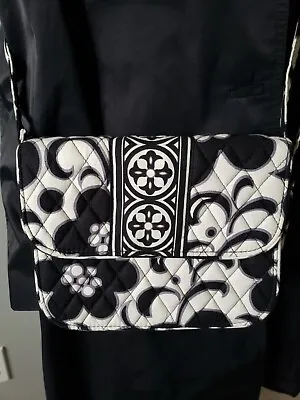 Vera Bradley NIGHT AND DAY Cross Body Shoulder Bag Black & White 8.5 X 7 EUC • $19.99